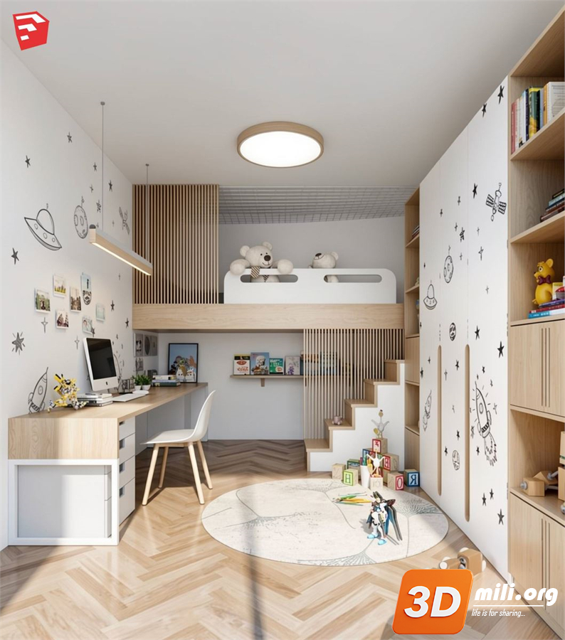 Children Room Scenes Skp FIles 